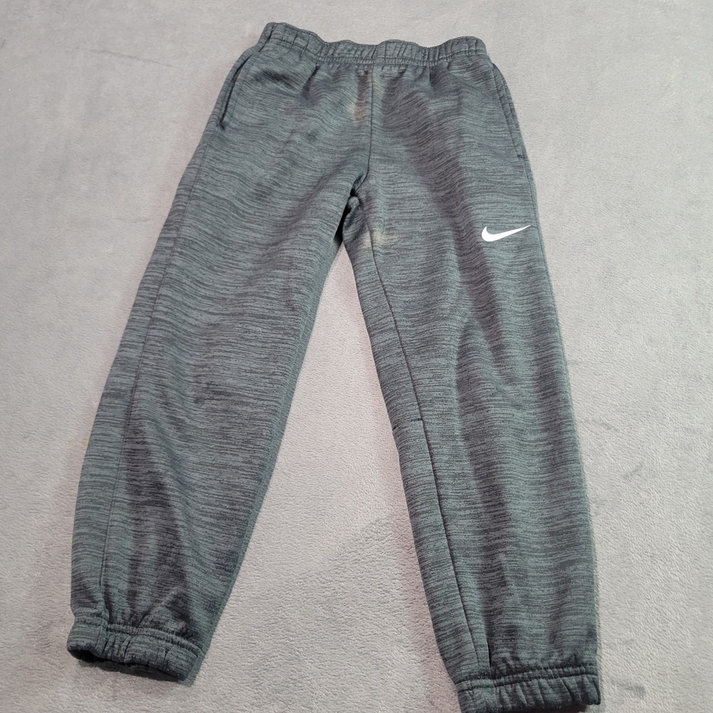 Nike Kids Dri-FIT‎ Gray Heather Joggers Athletic Pants 7 L 6-7 Yrs A669-K08-416